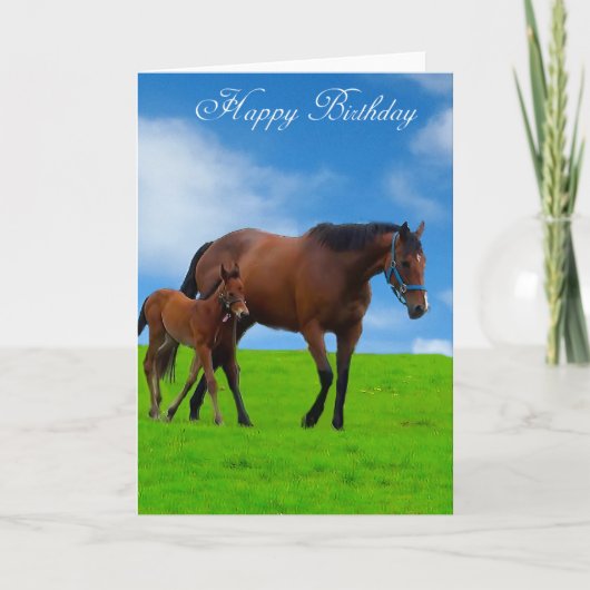グリーティングカード用の馬イメージ カード (正面)