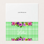 グリーティングカード空白のの中に緑のカードを挿入 (外部フラット)