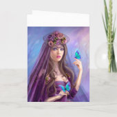 グリーティングカード美しい女性の妖精 カード (裏面)
