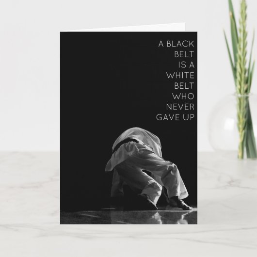 グリーティングカード黒帯は白帯 カード (正面)