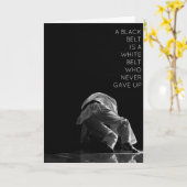 グリーティングカード黒帯は白帯 カード (黄色い花)