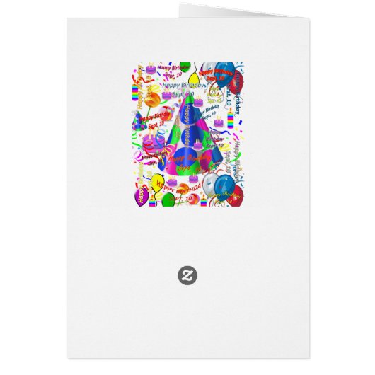 グリーティングカード9月10日誕生日 (裏面)