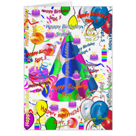 グリーティングカード9月5誕生日