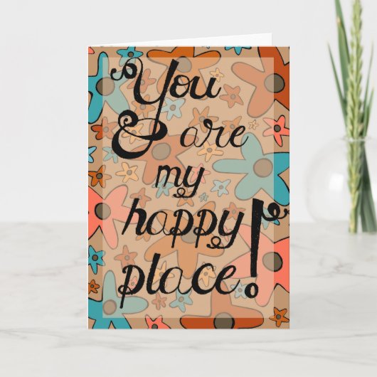 グリーティングカード「あなたは私の幸せな場所」 カード (正面)