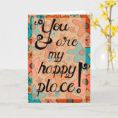 グリーティングカード「あなたは私の幸せな場所」 カード (黄色い花)