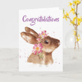 グリーティングカード - おめでとうございます (黄色い花)