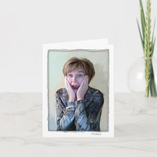 グリーティングカード.おユーモアのある考え前だ。 カード