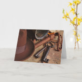 グリーティングカード：インディアナは？第2部 カード (黄色い花)