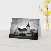 グリーティングカード – カントリーチャーチ (黄色い花)