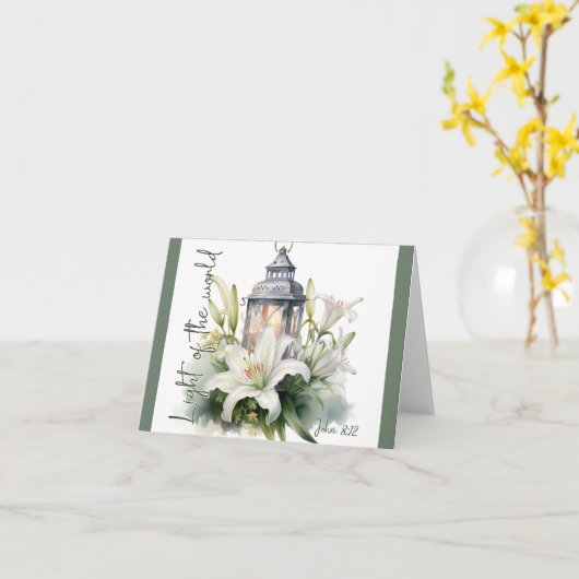 グリーティングカード – キリスト教世界の光 (黄色い花)