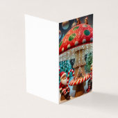 グリーティングカード:クリスマスキノコデザイン (外部)