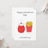 グリーティングカード – ケチャップしよう！かわいいケチャップフライ (正面/裏面インサイチュ)