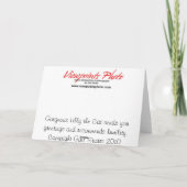 グリーティングカード：ゴージャスな猫 カード (裏面)