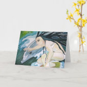 グリーティングカード： "サーファー" カード (黄色い花)