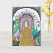 グリーティングカード – スピリチュアルデザイン (黄色い花)