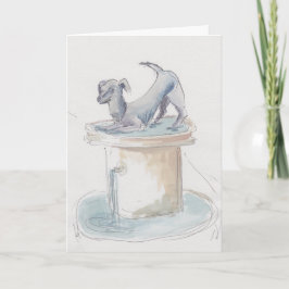 グリーティングカード「ドッグウォーターカラースケッチ/ロンドン」 シーズンカード