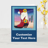 グリーティングカード、ノートカード – カウボーイブーツ,オールドレスズ カード (黄色い花)