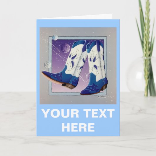 グリーティングカード、ノートカード-電動スライドCowboy B カード (正面)