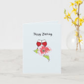 グリーティングカード：ハッピーバースデー カード (黄色い花)