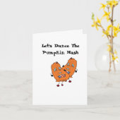 グリーティングカード：ハロウィーン踊りカボチャ カード (黄色い花)