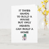 グリーティングカード – ハートがホームを構築できる (黄色い花)