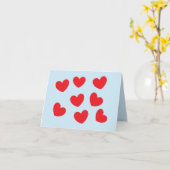 グリーティングカード：ハート カード (黄色い花)