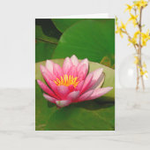 グリーティングカード「ピンクの蓮の花」 カード (黄色い花)