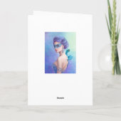 グリーティングカード ファンタジー冬の女性、美しい シーズンカード (裏面)