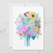 グリーティングカード、フローラ水色、内空白の部 サンキューカード (正面)