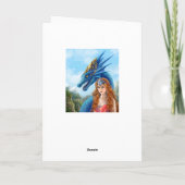 グリーティングカード、ブルードラゴン カード (裏面)