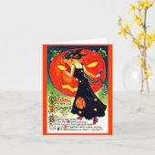 グリーティングカード-ホリデーアート-ヴィンテージハロウィン48 カード (黄色い花)