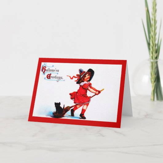 グリーティングカード – ホリデーアート – ヴィンテージハロウィーン18 (正面)