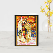 グリーティングカード – ホリデーアート – ヴィンテージハロウィーン54 (黄色い花)