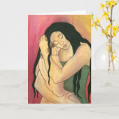 グリーティングカード： "ママ" カード (黄色い花)