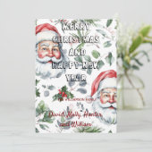 グリーティングカード　メリークリスマス　ホワイト　ホリデーカード 招待状 (スタンド正面)