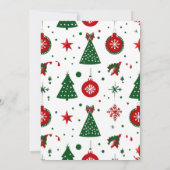 グリーティングカード　メリークリスマス　ホワイト　ホリデーカード 招待状 (裏面)
