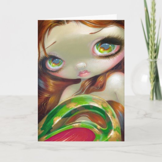 グリーティングカード「モッシー金ゴールドのテール」 カード (正面)