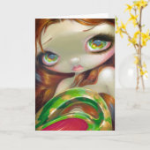 グリーティングカード「モッシー金ゴールドのテール」 カード (黄色い花)