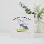 グリーティングカード-モンタウク灯台 カード (スタンド正面)
