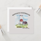 グリーティングカード-モンタウク灯台 カード (正面/裏面インサイチュ)
