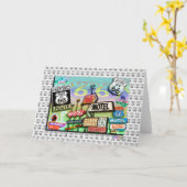 グリーティングカード – ルート66マザーロード18SQ (黄色い花)