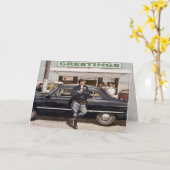 グリーティングカード(ヴィンテージコカッコいいップイラストレーション) カード (黄色い花)