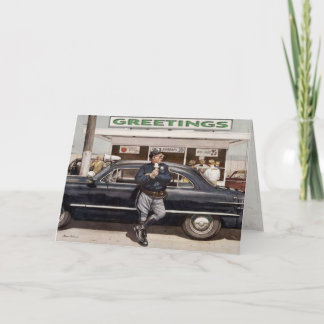 グリーティングカード(ヴィンテージコカッコいいップイラストレーション) カード