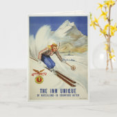 グリーティングカード(ヴィンテージスキープリント) カード (黄色い花)