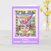 グリーティングカード – 不機嫌プラッタ (黄色い花)