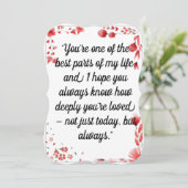 グリーティングカード | 個人的な友情と家族の愛 招待状 (スタンド正面)