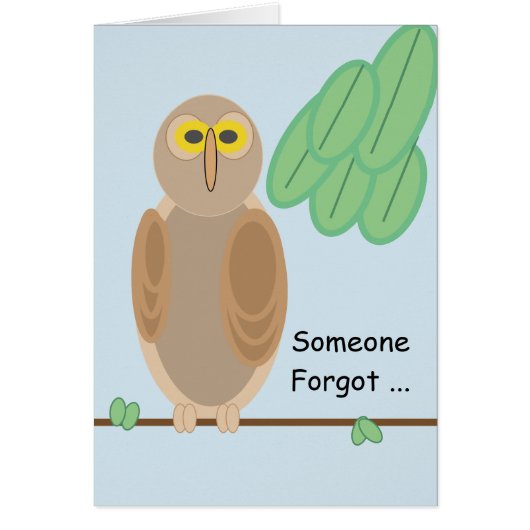 グリーティングカード – 分岐のフクロウ (正面)