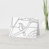 グリーティングカード – 分岐の鳥 (正面)