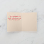 グリーティングカード：勇気付けられる ノートカード (内部)