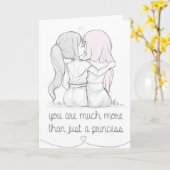 グリーティングカード – 単なるプリンセス以上 (黄色い花)